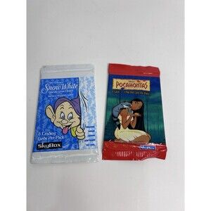 NEW DISNEY SKYBOX SEALED CARD PACK LOT OF 2- Snow White + Pocahontas